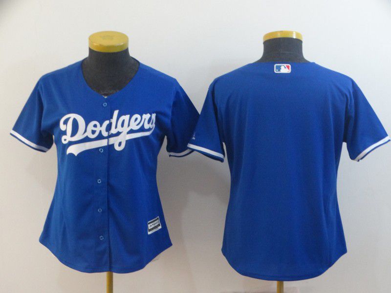 Women Los Angeles Dodgers Blank Blue Game MLB Jerseys->women mlb jersey->Women Jersey